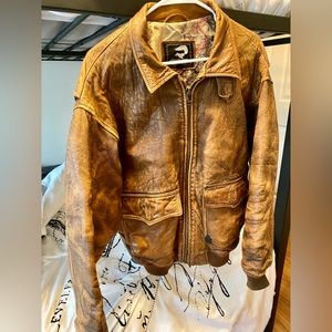 Vintage Lambskin Jacket Tiger Fox Classic Bomber
